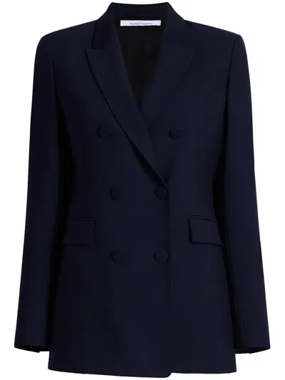 ANOTHER TOMORROW DOUBLE-BREASTED MERINO WOOL BLAZER