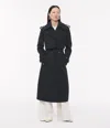 Another Tomorrow Convertible Trench In Olive/black