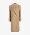 Another Tomorrow Double Faced Tailored Coat In Camel