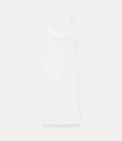 Another Tomorrow Double Tie Back Long Sheath In Off White