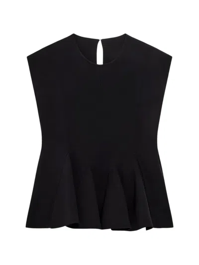 ANOTHER TOMORROW DOUBLE-FACE GODET TOP