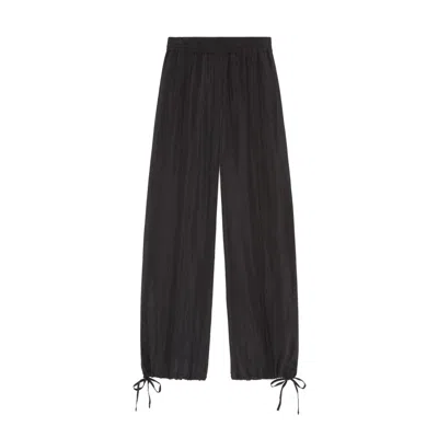 Another Tomorrow Drawstring Track Pant In Black
