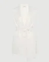 Another Tomorrow Easy Tie Vest In White