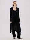 Another Tomorrow Elongated Robe In Black
