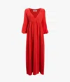 Another Tomorrow Empire Cocoon Dress In Tomato