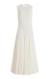 Another Tomorrow Flared Crepe Maxi Dress