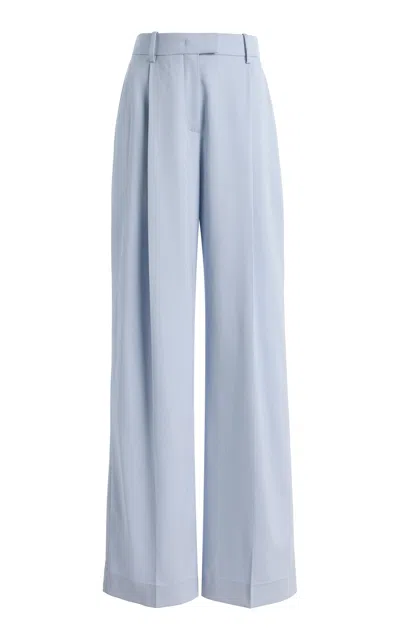 Another Tomorrow Exclusive Oversized Wool Wide-leg Pants In Blue