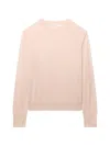 Another Tomorrow Featherweight Crew-neck Sweater In Pink