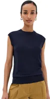 Shop Another Tomorrow Featherweight Shell Vest Indigo