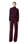 Another Tomorrow Featherweight Turtleneck In Burgundy