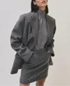 Another Tomorrow Featherweight Turtleneck In Gray