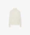Another Tomorrow Featherweight Wool Turtleneck In Off White