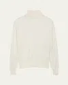 Another Tomorrow Featherweight Wool Turtleneck In Off White