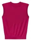 Another Tomorrow Wool Crewneck Sweater In Rosa