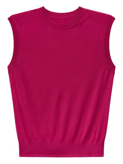 ANOTHER TOMORROW FINE-KNIT WOOL TOP