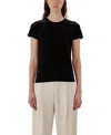 Another Tomorrow Crew Neck Tee In Black
