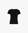 Another Tomorrow Fitted Tee In Black