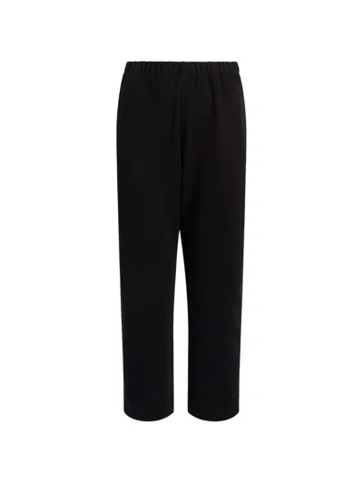 Another Tomorrow Fleece Track Pants In Black