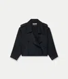 Another Tomorrow Fluid Cropped Trench In Black