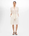 Another Tomorrow Gingham Blouse In White