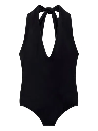 ANOTHER TOMORROW HALTERNECK BODYSUIT