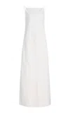 Another Tomorrow Hemp-blend Midi Slip Dress In Off-white