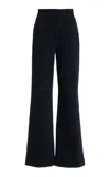 Another Tomorrow High-rise Straight-leg Jeans In Black