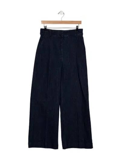 Pre-owned Another Tomorrow High-rise Wide Leg Jeans In Blue