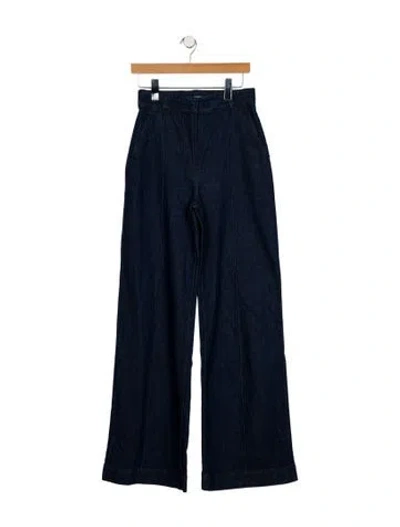 Pre-owned Another Tomorrow High-rise Wide Leg Jeans In Blue