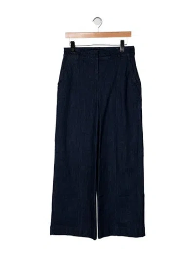 Pre-owned Another Tomorrow High-rise Wide Leg Jeans In Blue