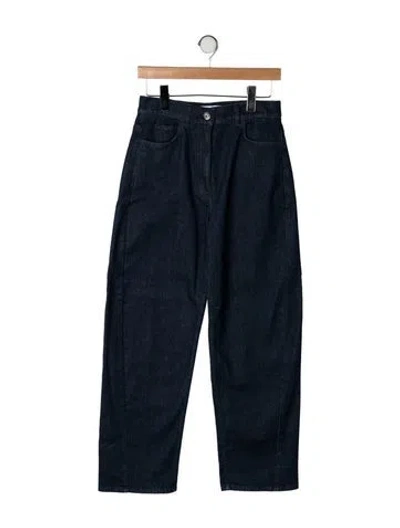 Pre-owned Another Tomorrow High-rise Wide Leg Jeans In Blue