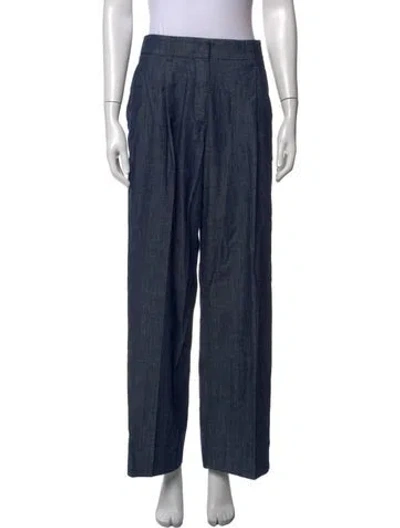 Pre-owned Another Tomorrow High-rise Wide Leg Jeans In Blue