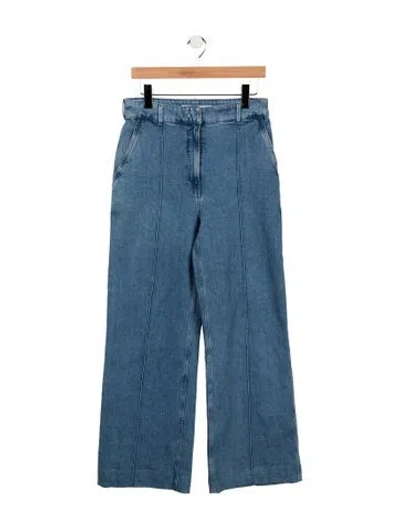 Pre-owned Another Tomorrow High-rise Wide Leg Jeans In Blue