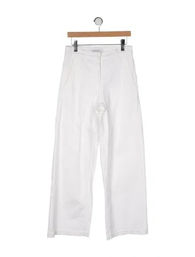 Pre-owned Another Tomorrow High-rise Wide Leg Jeans In Neutrals