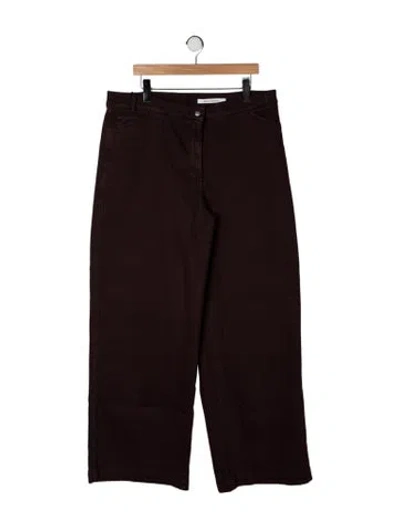 Pre-owned Another Tomorrow High-rise Wide Leg Jeans In Purple
