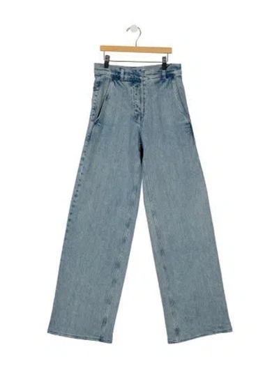 Pre-owned Another Tomorrow High-rise Wide Leg Jeans W/ Tags In Blue