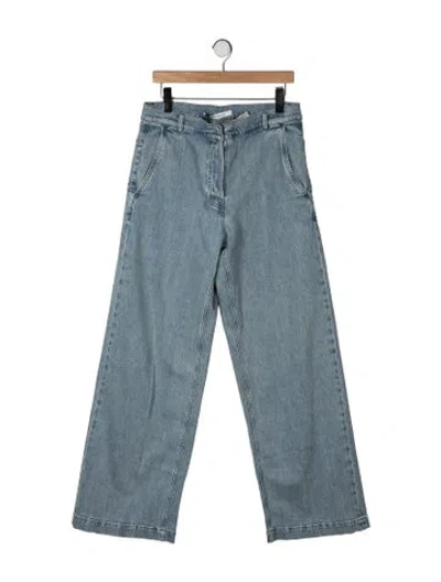 Pre-owned Another Tomorrow High-rise Wide Leg Jeans W/ Tags In Blue