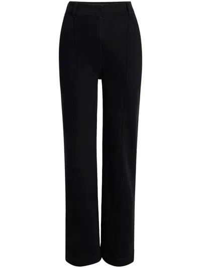 Another Tomorrow High-waisted Straight-leg Jeans In Black