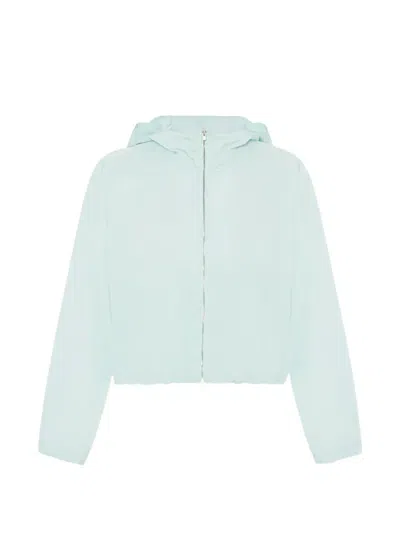Another Tomorrow Hooded Blouson Jacket In Blue