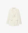 Another Tomorrow Everyday Suiting Jacket In Cream
