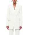 Another Tomorrow Jersey Double-breasted Jacket In White