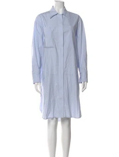 Pre-owned Another Tomorrow Knee-length Dress In Blue