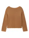 Another Tomorrow Draped Knit Sweater In Neutrals