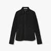 Another Tomorrow Lace Mens Shirt In Black