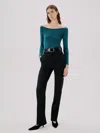 Another Tomorrow Leotard Top In Petrol
