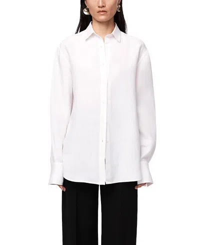 Another Tomorrow Core Menswear-inspired Shirt In White