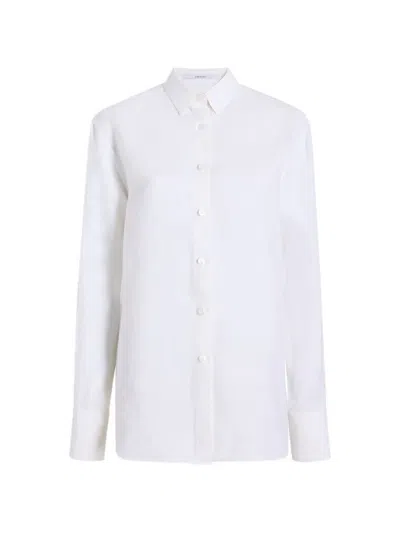 Another Tomorrow Core Menswear-inspired Shirt In White