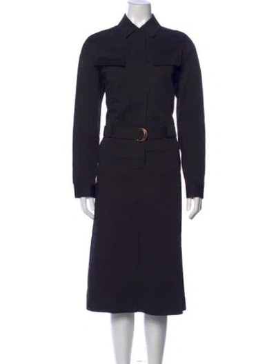 Pre-owned Another Tomorrow Long Dress In Black