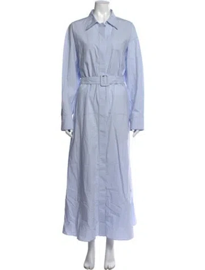 Pre-owned Another Tomorrow Long Dress In Blue