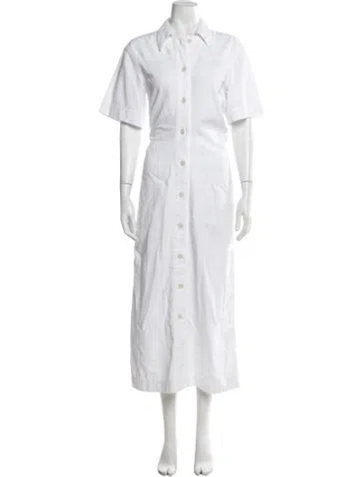 Pre-owned Another Tomorrow Long Dress In White
